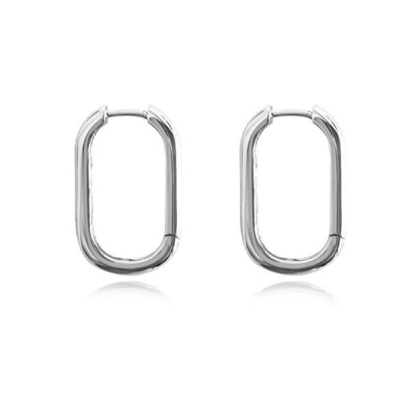 Culturesse Abel 25mm U Huggie Earrings Women Fashion Jewellery Sterling Silver