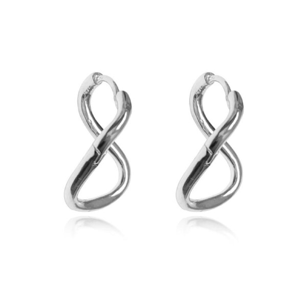 Culturesse Baie Artsy Infinity Huggie Twist Earrings Jewellery Sterling Silver