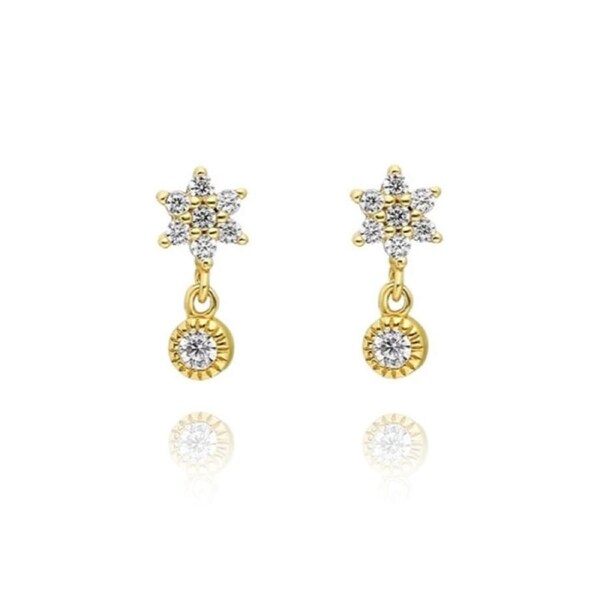 Culturesse Aubree Stud Star Earrings Sterling Silver 18K Gold Filled