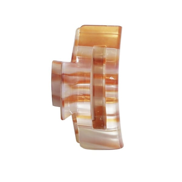 Culturesse Modern Shimmer Medium 7.2cm Hair Claw/Crab Women's Accessory Toffee