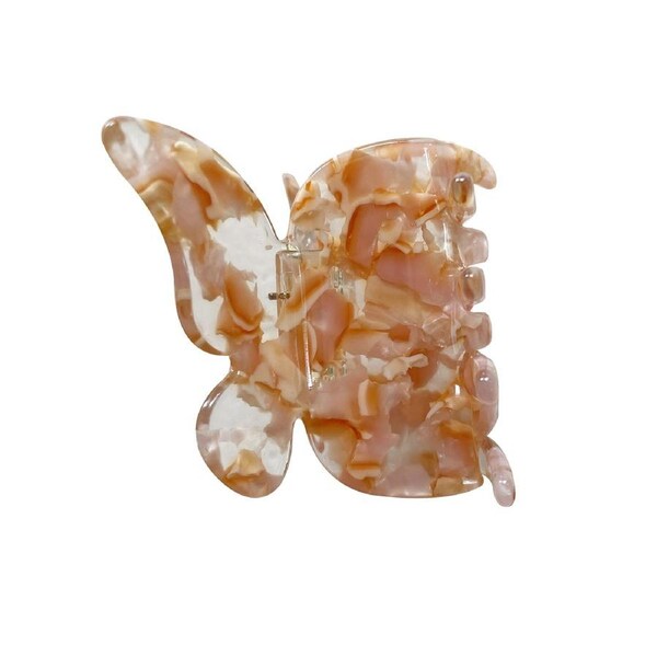 Culturesse Kana Butterfly 5.9cm Hair Claw/Crab Accessory Apricot/Transparent