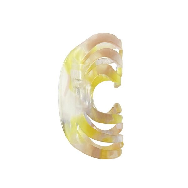 Culturesse Alani Artsy 8.5cm Wave Hair Claw/Crab Women's Accessory Lemon/Peach