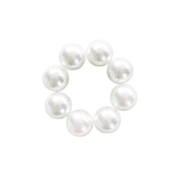 Culturesse Milano 5.3cm Vintage Pearly Hair Tie Women's/Ladies Accessory White