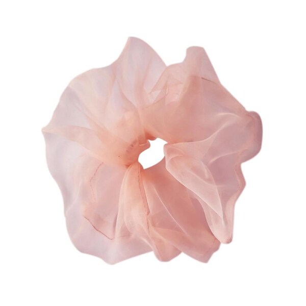 Culturesse Matilda 16cm Cloud Satin Scrunchie Hair Tie Women's Accessory Peach