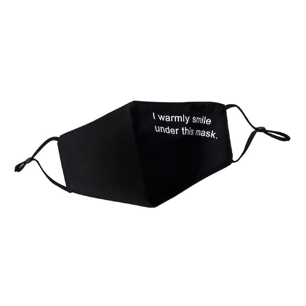 Culturesse Warm Soul 24cm Adjustable Cotton Reusable Face Mask Protection Black