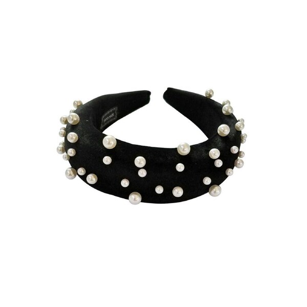 Culturesse 17.5cm Velvet Style Maker Headband Women's Hair Accessory Noir Black