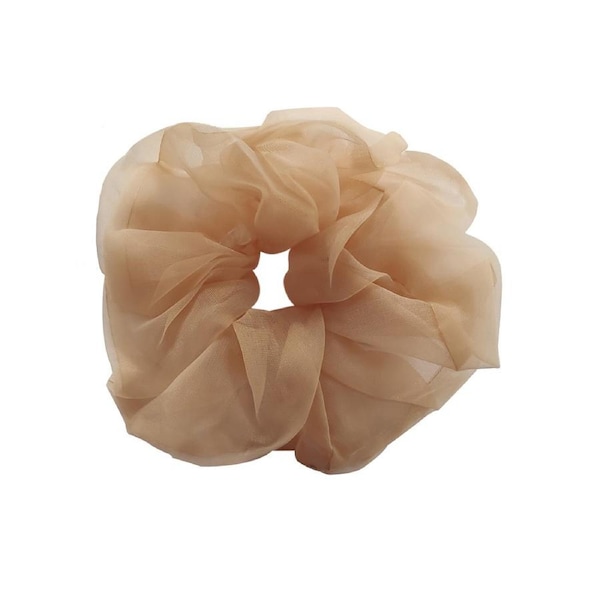 Culturesse Chai Cloud 16cm Satin Scrunchie Hair Tie Women's Accessory Latte