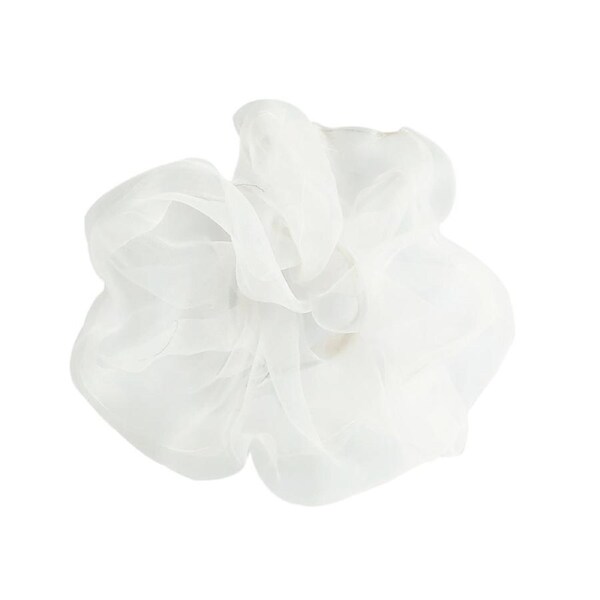 Culturesse Misty 16cm Cloud Satin Scrunchie Hair Tie Women's Accessory Snow