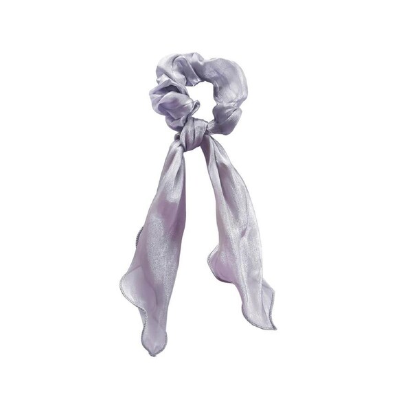 Culturesse Okeley High Gloss 28cm Bridal Style Scrunchie Hair Tie Flint Grey