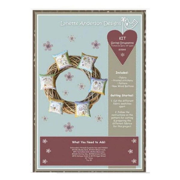 Lad Sewing Spring Ornaments Kit