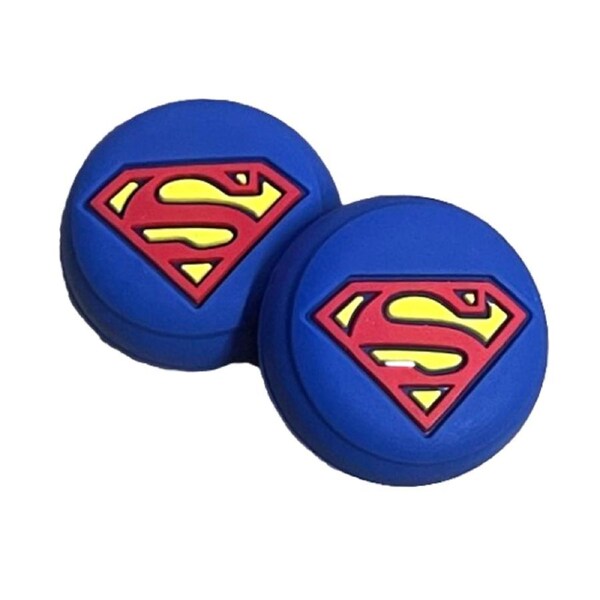 Thumb Grips x 2 For PS4 PS5 XBOXONE Xbox Series X Toggle Cover Cap Blue Superman