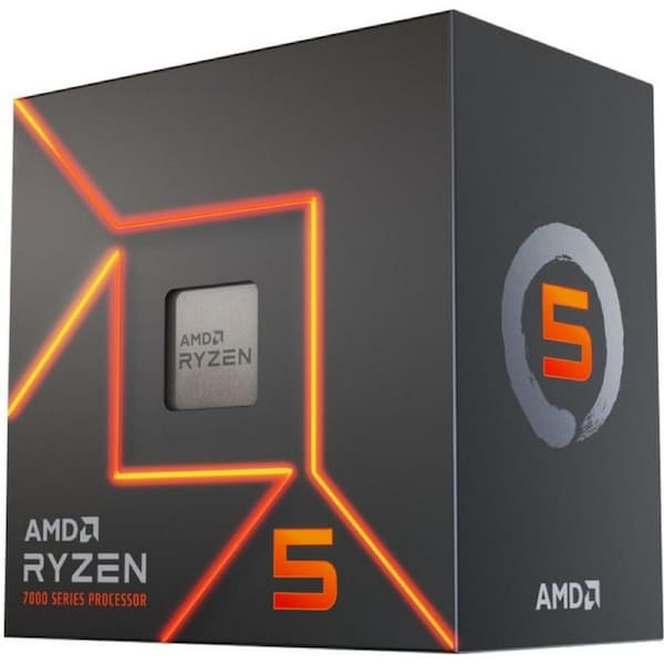 AMD Ryzen 5 7600 6 Cores / 12 Threads, 65 watts, Max Freq 5.2Ghz, 38MB Cache [100-100001015BOX]