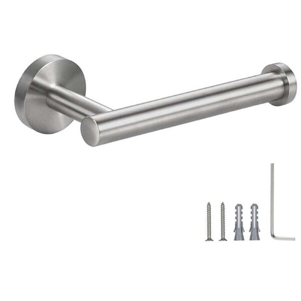 OZNALA Toilet Paper Roll Holder Mounted Stainless Rustproof Hook Bathroom Wall Storage(Silver)