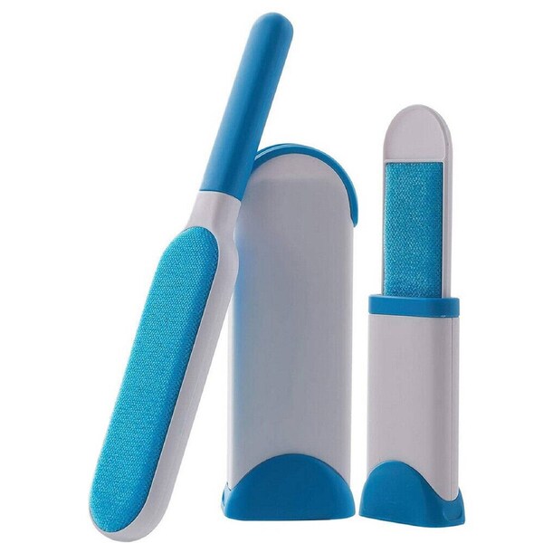 Reusable Furs Pet Hair Lint Brusher Remover Double Side Brush Self Cleaning Base