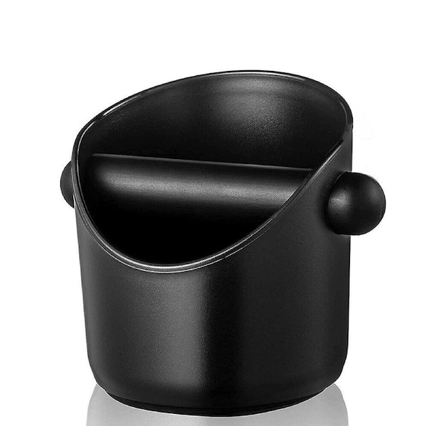 Coffee Waste Container Grinds Knock Box Tamper Tube Bin Black Bucket