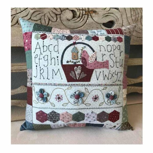 Lynette Anderson Designs Sewing Bird in a Basket Cushion Pattern