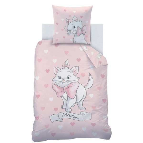 Disney The Aristocats Marie Pink Cotton Quilt Cover Set - Single Bed Size