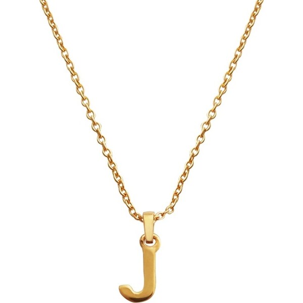 Culturesse 50cm Initial J Pendant 24K Gold Plated Necklace Fashion Jewellery