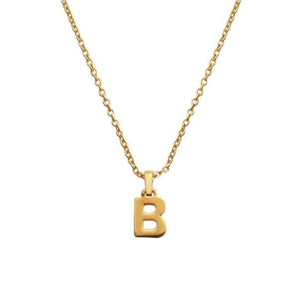 Culturesse 50cm Initial B Pendant 24K Gold Plated Necklace Fashion Jewellery
