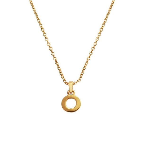 Culturesse 50cm Initial O Pendant 24K Gold Plated Necklace Fashion Jewellery