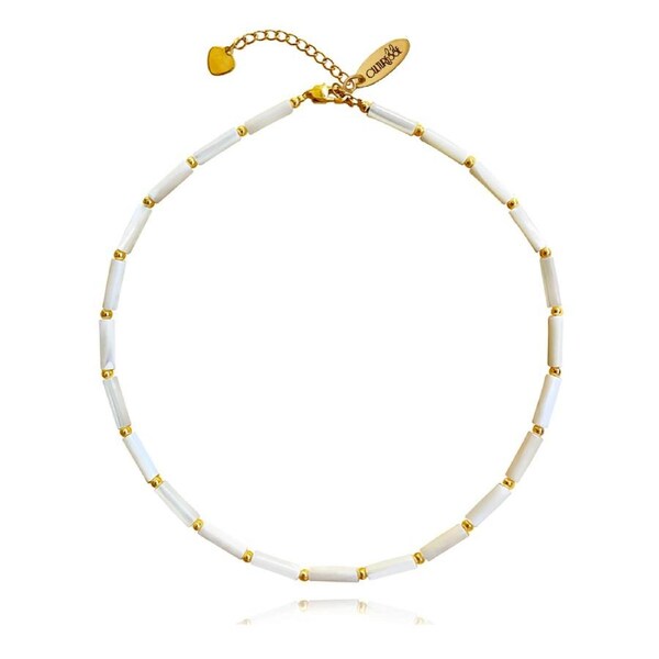 Culturesse Omri 47.5cm Shell Necklace/Choker Jewellery 18K Gold Plate Jewellery