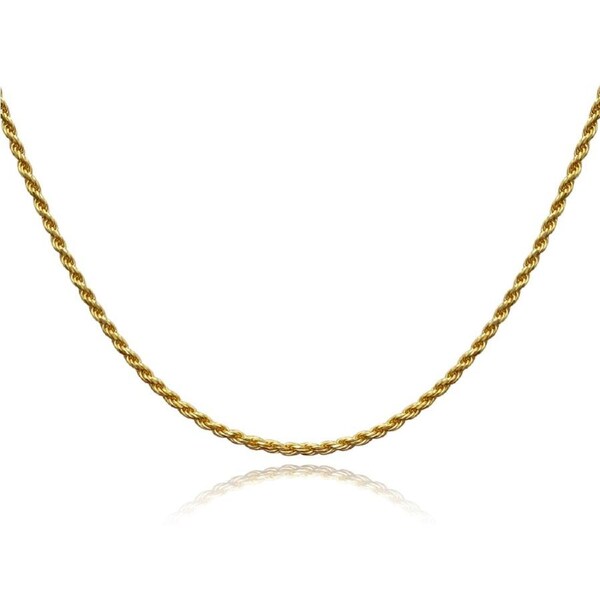 Culturesse Mylene 41cm Twisted Necklace 18K Gold Plate Fashion Jewellery Vermeil