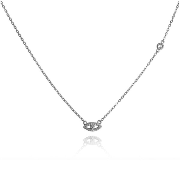Culturesse Harmonie Sterling Silver Evil Eye Necklace Women's Fashion Jewellery