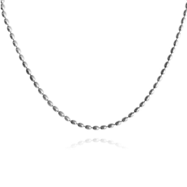 Culturesse Modern Muse Beaded Necklace/Choker Rhodium Plating Sterling Silver
