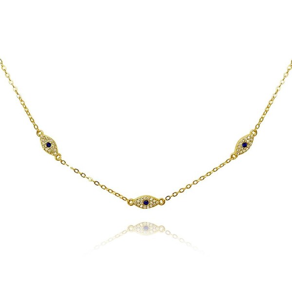 Culturesse Birdie Evil Eye Necklace/Choker 18K Gold Plate Fashion Jewellery