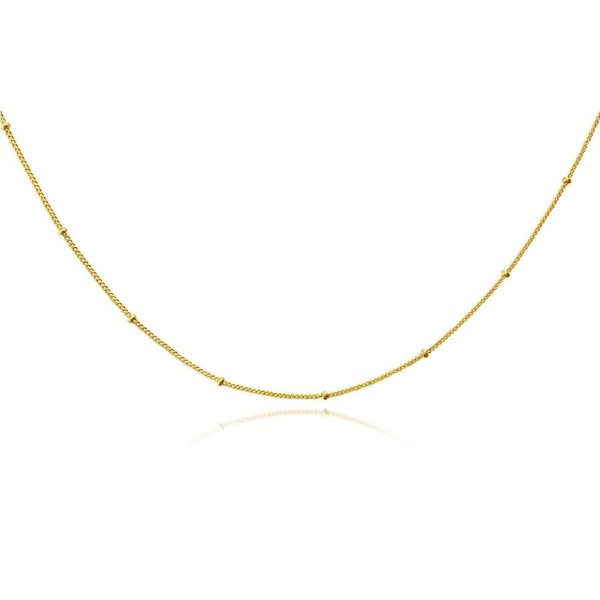 Culturesse Brianna Adjustable 45cm Gold Bead Necklace 18K Gold Plate Jewellery