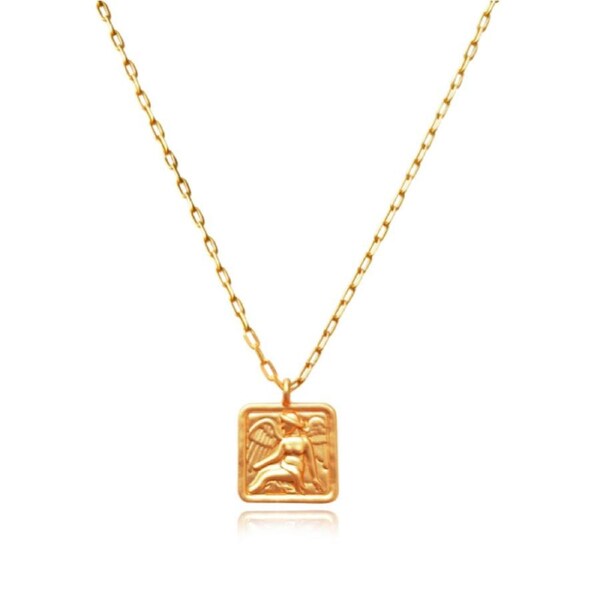Culturesse Avonlea 45.5cm Fallen Angel Pendant Necklace 18K Gold Plate Jewellery