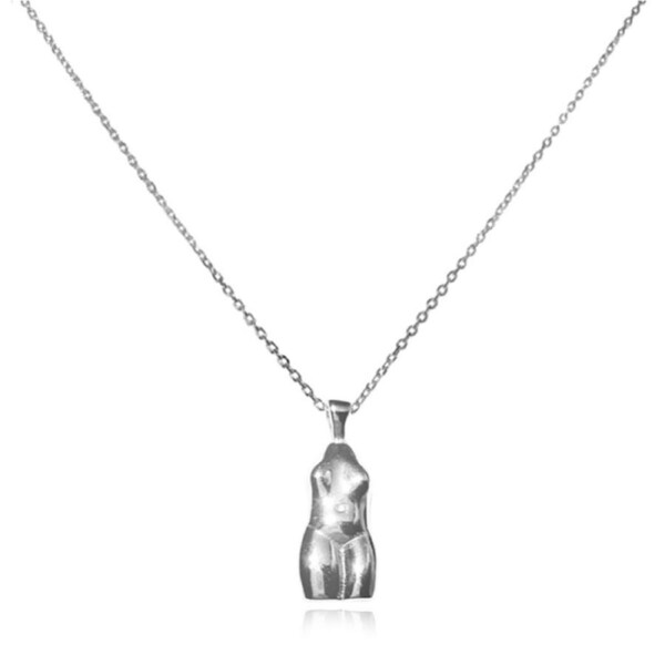 Culturesse Eros 47.5cm Body Art Pendant Necklace Rhodium Plating Sterling Silver