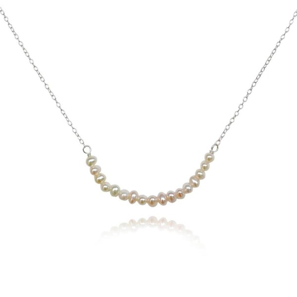 Culturesse Charlize Natural Freshwater Pearls Sterling Silver Pendant Necklace