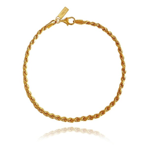 Culturesse Eugenie 17cm Twisted Bracelet 18K Gold Plating Jewellery Vermeil