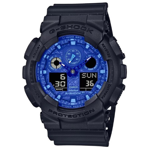 G-Shock Blue Paisley GA100BP-1A