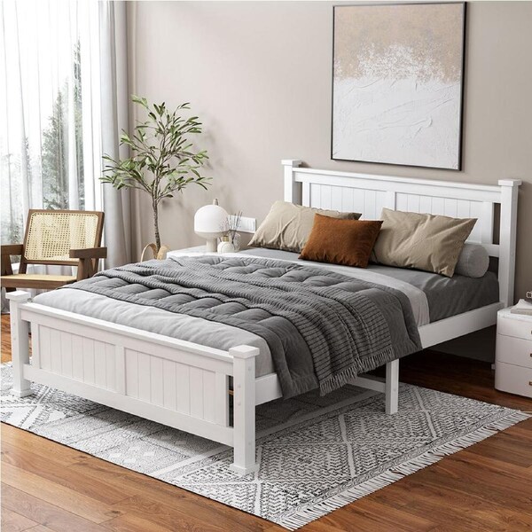 ALFORDSON Bed Frame Wooden Timber Queen Size Mattress Base Platform Arne