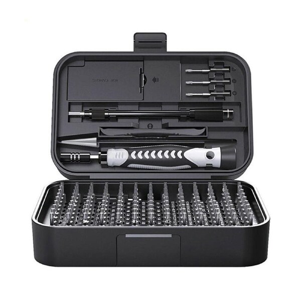 Catzons 130 in 1 Precision Screwdriver Set Repair Tool for PC Phone-Black