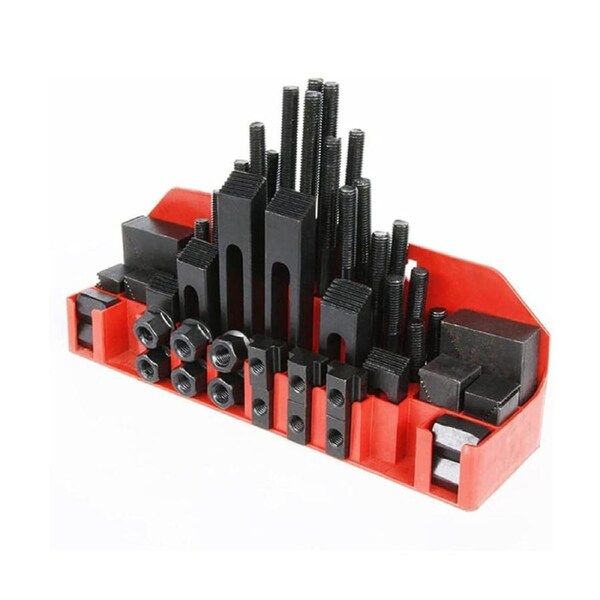 Catzons 58 Pcs 1/2" T-Slot Clamping Kit Mill Machinist Set Table Slots