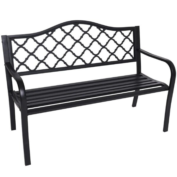 Wallaroo Steel Outdoor Garden Bench 2 to 3-Seater - Elegant