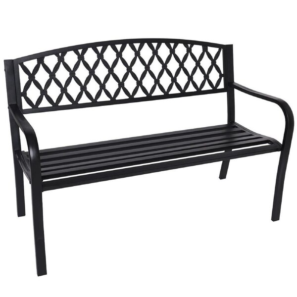 Wallaroo Steel Outdoor Garden Bench 2 to 3-Seater - Diamond