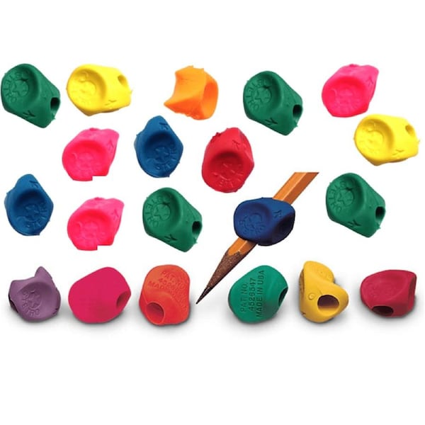 Stetro Pencil Grips Assorted Colours 20 Pack Grip