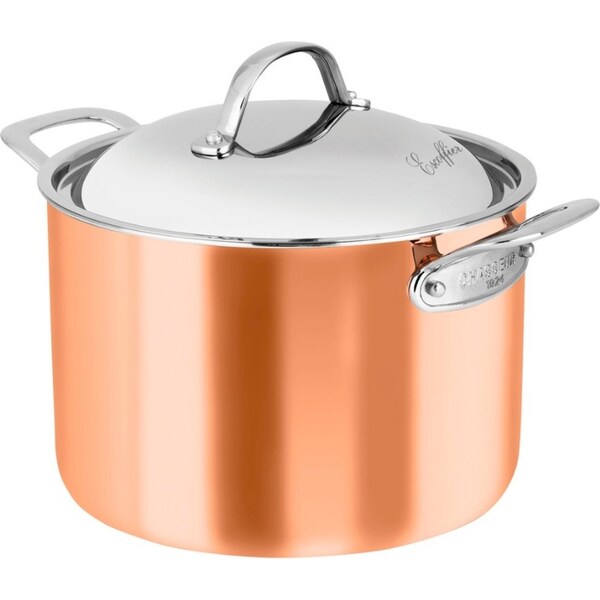 Chasseur Escoffier Induction Stock Pot with Lid 24cm / 7L Copper