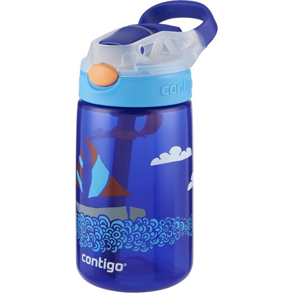 Contigo Gizmo Flip Autospout Kids Drink Bottle Sapphire Sailboat Graphic 420ml