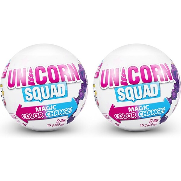 2x Zuru 5 Surprise Unicorn Squad Magic Colour Change Surprise Ball Kids Toy 3+