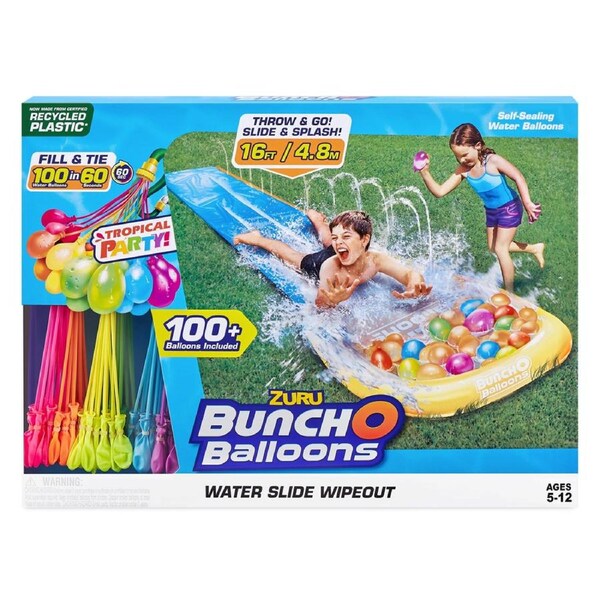 Zuru Bunch O Balloons Tropical Party Water Slide w/ 100 Water Balloons Kids 5+