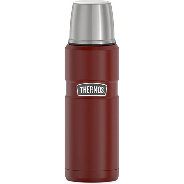 Thermos 470ml Stainless Steel Vacuum Insulated Beverage Hot/Cold Bottle Red