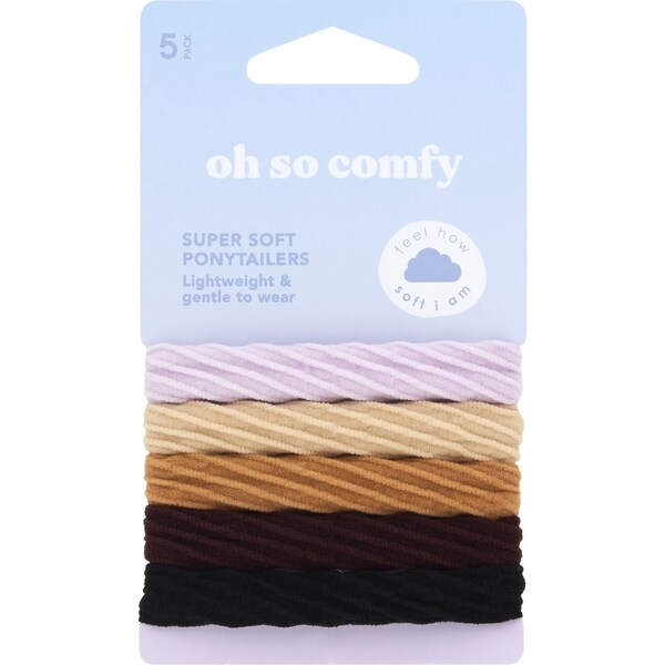 Oh So Comfy Super Soft Ponytailers 5 pack