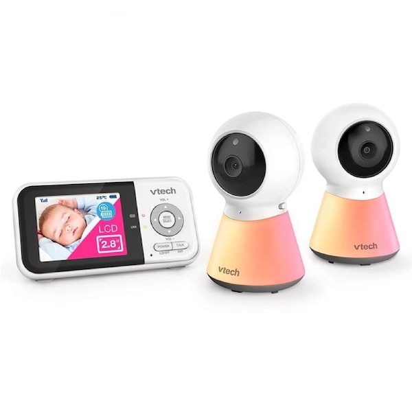 VTech BM3350N-2 7cm Smart Baby Monitor & Nightlight with Twin Cameras