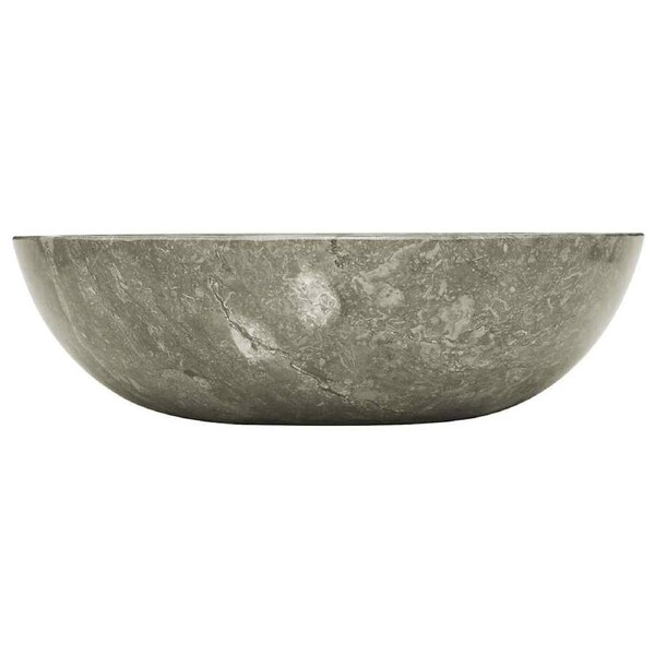 Sink Grey Ø40x12 cm Marble vidaXL