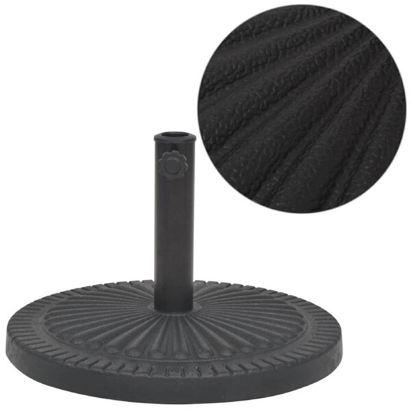 Parasol Base Resin Round Black 29 kg vidaXL